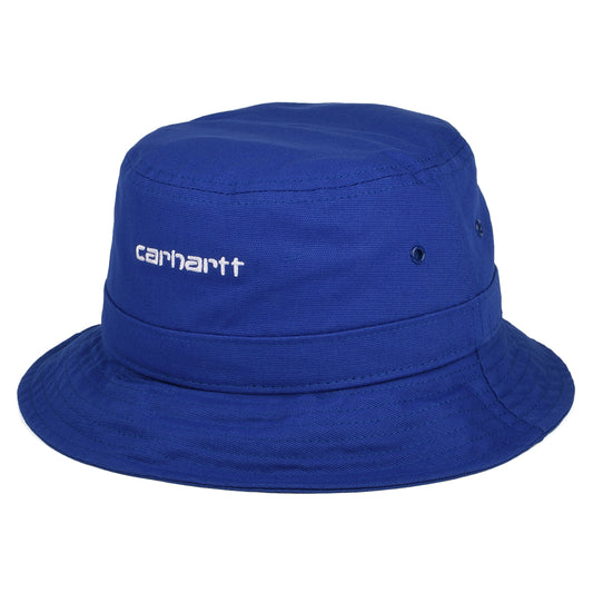 Carhartt WIP Hats Cotton Canvas Script Bucket Hat - Blue