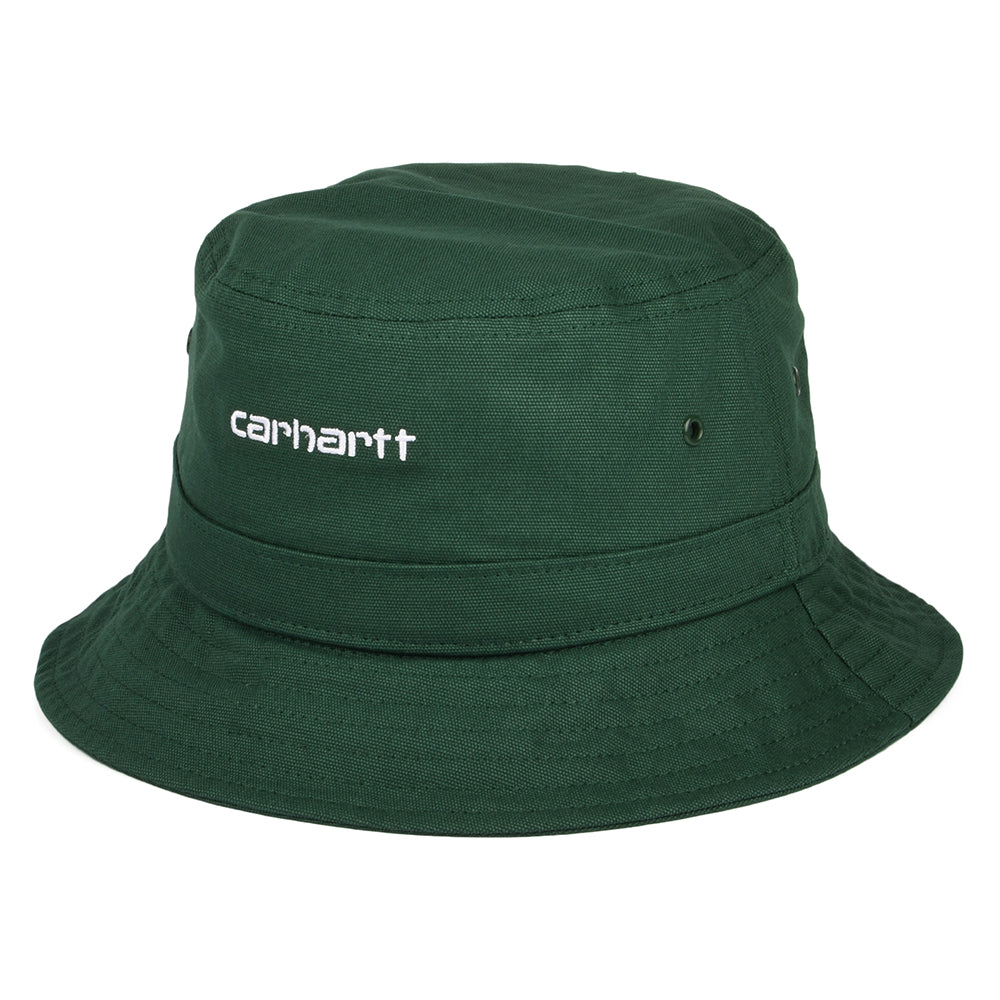 Carhartt WIP Hats Cotton Canvas Script Bucket Hat - Forest