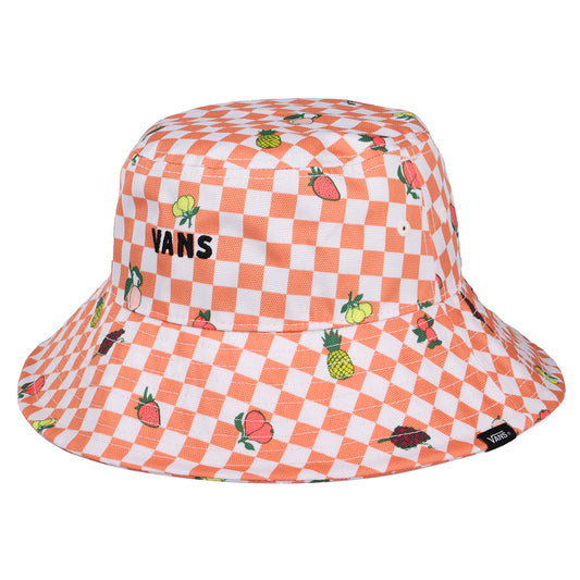 Vans Hats Womens Retrospectator Check Bucket Hat - White