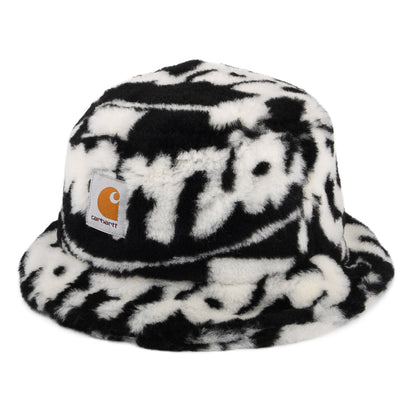 Carhartt WIP Hats Joyride Jacquard Faux Fur Bucket Hat - Black-White