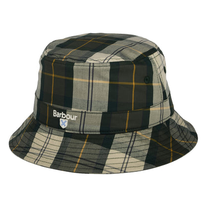 Barbour Hats Tartan Cotton Bucket Hat - Green-Beige