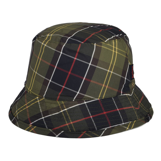 Barbour Hats Tartan Packable Bucket Hat - Navy-Olive