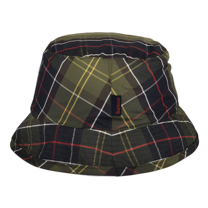 Barbour Hats Tartan Packable Bucket Hat - Navy-Olive