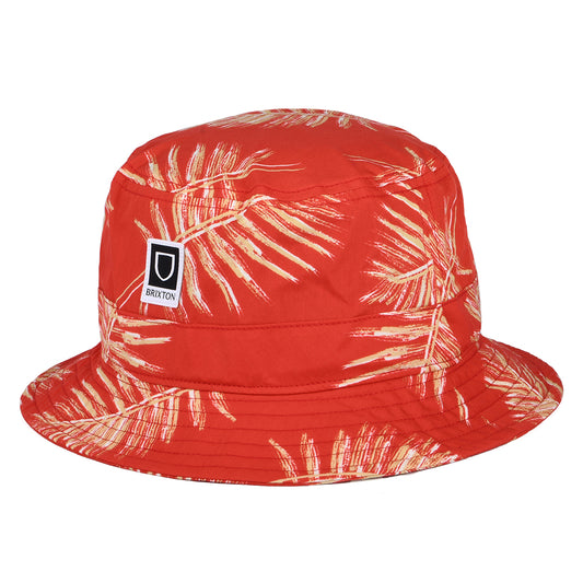 Brixton Hats Beta Aloha Packable Cotton Bucket Hat - Red