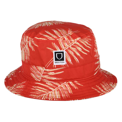 Brixton Hats Beta Aloha Packable Cotton Bucket Hat - Red