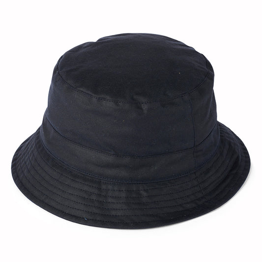 Failsworth Hats British Waxed Cotton Bucket Hat - Navy Blue