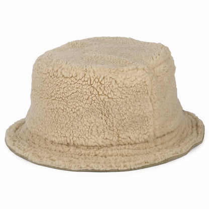 Brixton Hats Reserve Faux Shearling Reversible Bucket Hat - Sand
