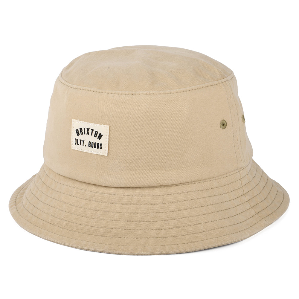 Brixton Hats Woodburn Washed Packable Bucket Hat - Sand