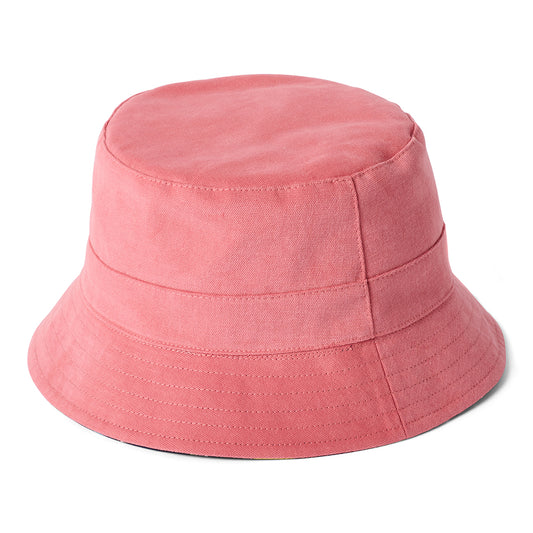 Failsworth Hats Reversible Cotton Bucket Hat - Salmon