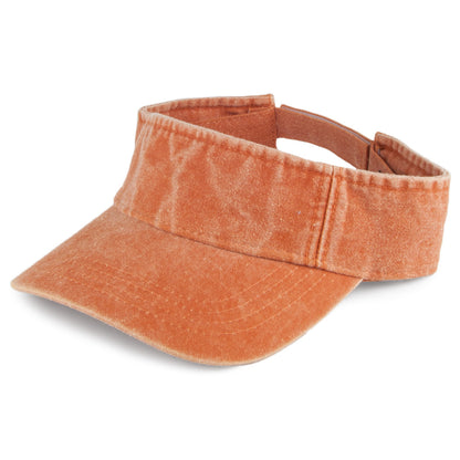 Dorfman Pacific Hats Washed Twill Visor - Orange