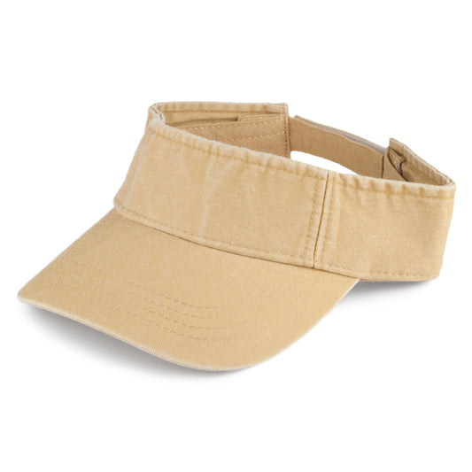 Dorfman Pacific Hats Washed Twill Visor - Yellow