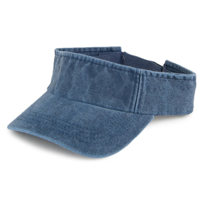 Dorfman Pacific Hats Washed Twill Visor - Navy Blue