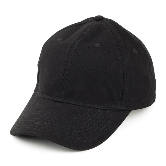 Brushed Cotton Baseball Cap - Black