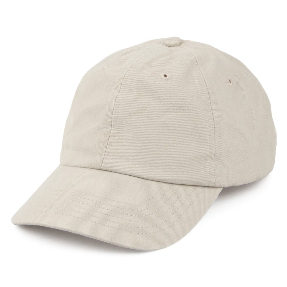 Washed Cotton Baseball Cap - Beige