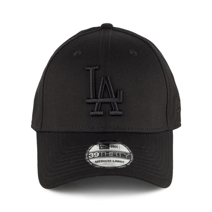 New Era 39THIRTY L.A. Dodgers Baseball Cap - MLB League Essential - Black On Black