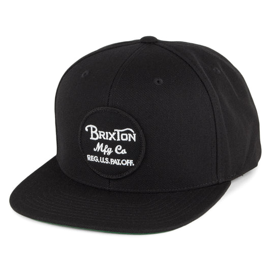 Brixton Hats Wheeler Cotton Snapback Cap - Black