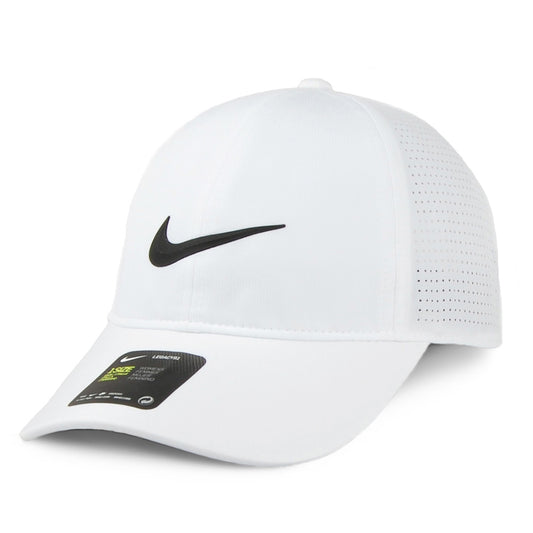 Nike Golf Hats Womens Perforated Baseball Cap - White