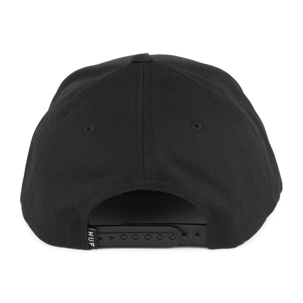 HUF Box Logo Snapback Cap - Black