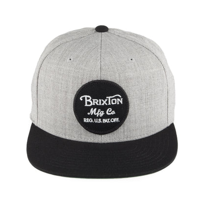 Brixton Hats Wheeler Snapback Cap - Grey-Black