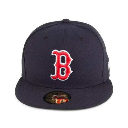 New Era 59FIFTY Boston Red Sox Baseball Cap - MLB On Field AC Perf - Navy Blue