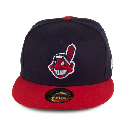 New Era 59FIFTY Cleveland Indians Baseball Cap - Classic On Field - Blue-Red
