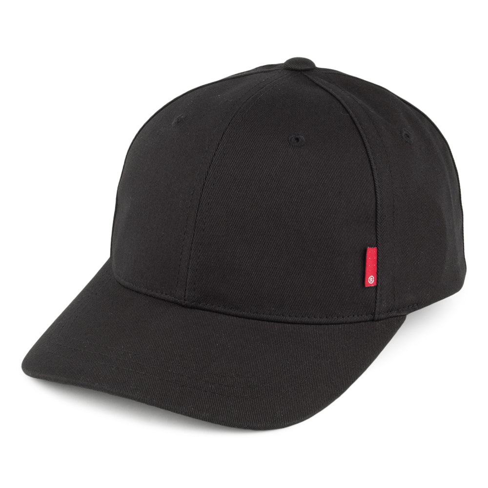 Levi's Hats Classic Twill Red Tab Baseball Cap - Black With Blank Tab
