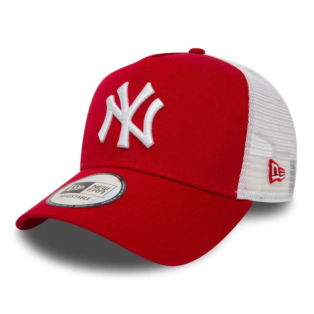 New Era New York Yankees A-Frame Trucker Cap - MLB Clean Trucker - Red