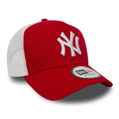 New Era New York Yankees A-Frame Trucker Cap - MLB Clean Trucker - Red