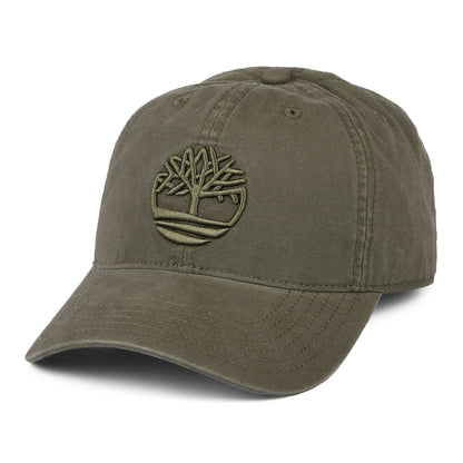 Timberland Hats Soundview Cotton Canvas Baseball Cap - Olive