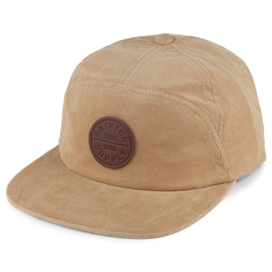 Brixton Hats Oath Seven Panel Baseball Cap - Khaki