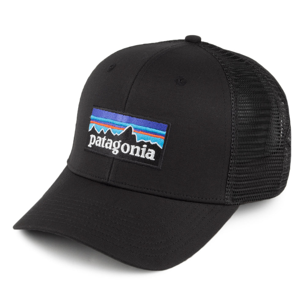 Patagonia Hats P-6 Logo Organic Cotton Trucker Cap - Black – Village Hats