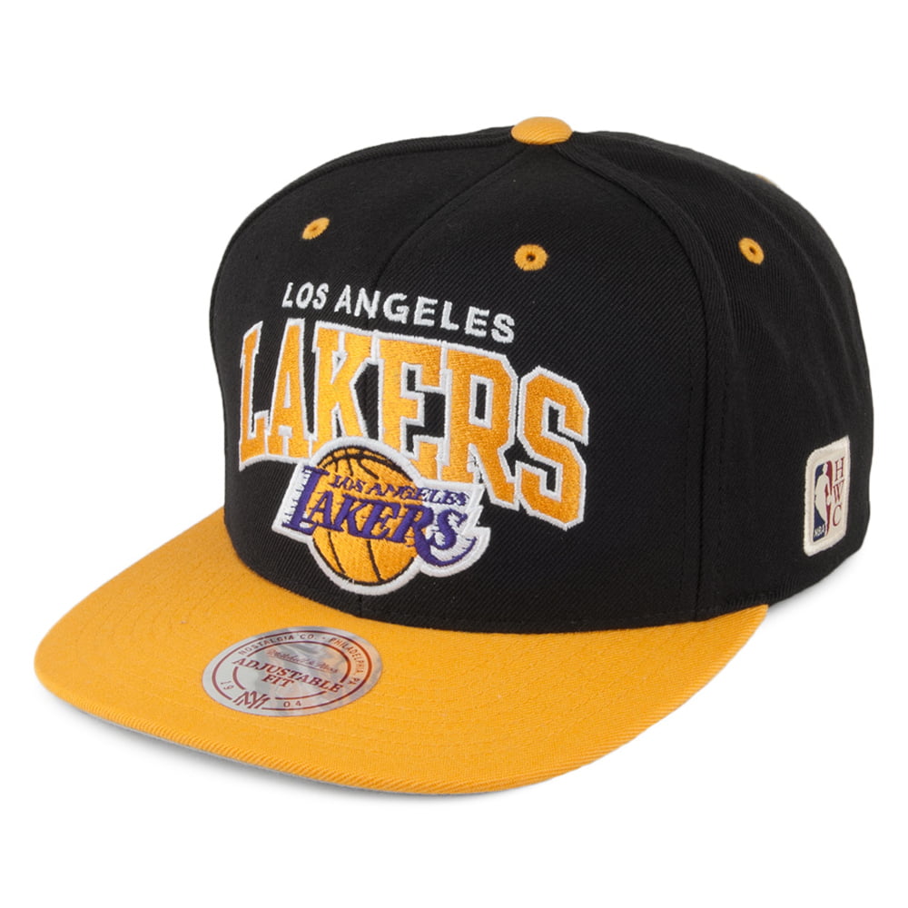 Mitchell & Ness L.A. Lakers Snapback Cap - NBA Arch 2 Tone - Black-Yellow