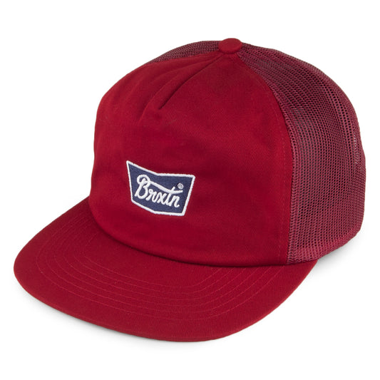 Brixton Hats Stith Trucker Cap - Burgundy