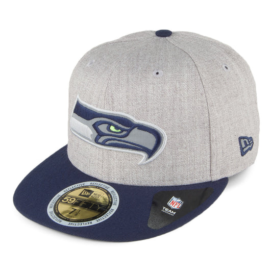 New Era 59FIFTY Seattle Seahawks Baseball Cap - Reflective Heather - Grey-Navy