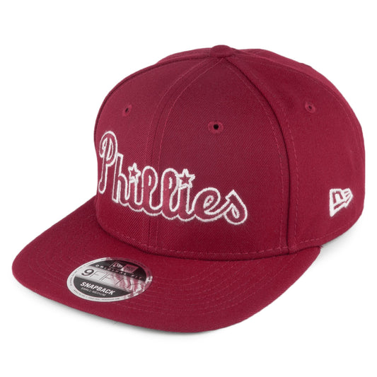 New Era 9FIFTY Philadelphia Phillies Snapback Cap - MLB Classic Script - Cardinal