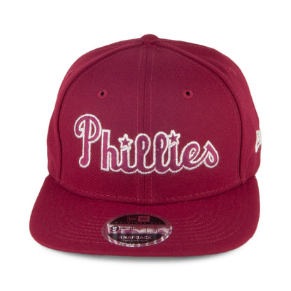 New Era 9FIFTY Philadelphia Phillies Snapback Cap - MLB Classic Script - Cardinal