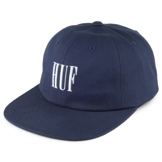 HUF Marka 6 Panel Strapback Cap - Navy