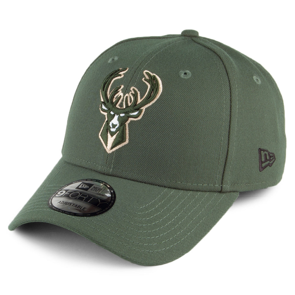 New Era 9FORTY Milwaukee Bucks Baseball Cap - NBA The League - Dark Green