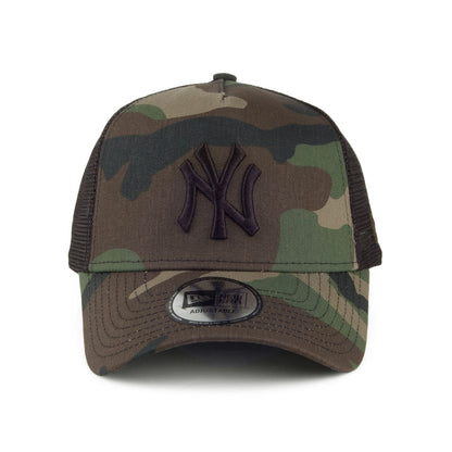 New Era New York Yankees A-Frame Trucker Cap - MLB Clean Trucker - Camouflage