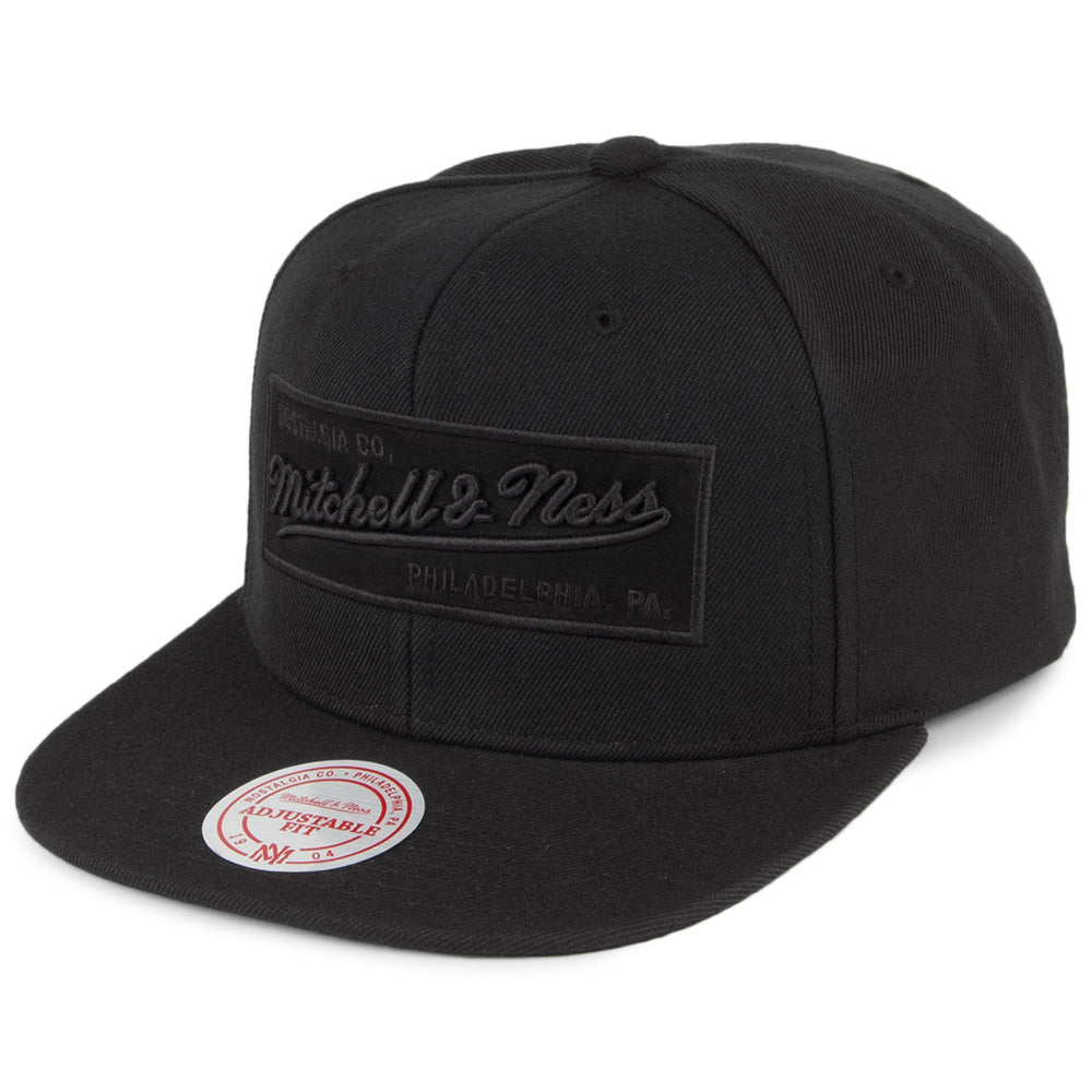 Mitchell & Ness Box Logo Snapback Cap - Black
