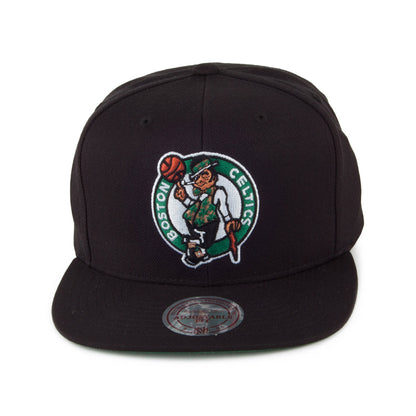 Mitchell & Ness Hats Boston Celtics Snapback Cap - Wool Solid - Black