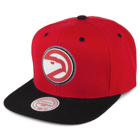 Mitchell & Ness Atlanta Hawks Snapback Cap - Zig Zag - Red-Black