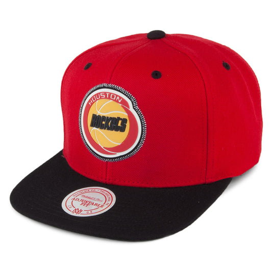 Mitchell & Ness Houston Rockets Snapback Cap - Zig Zag - Red-Black