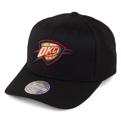 Mitchell & Ness Hats Oklahoma City Thunder Snapback Cap - Luxe 110 - Black