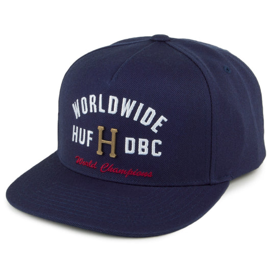 HUF Metal H Strapback Cap - Navy Blue