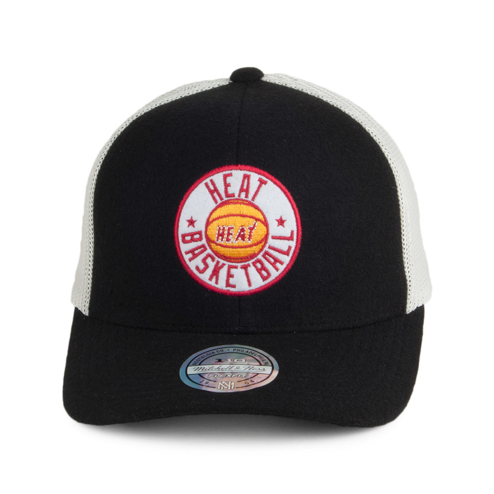 Mitchell & Ness Miami Heat Trucker Cap - HWC Patch 110 - Black