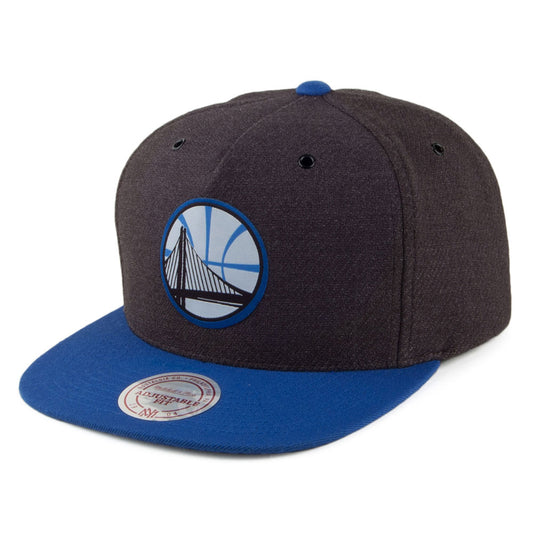 Mitchell & Ness Golden State Warriors Snapback Cap - Woven Reflective - Charcoal-Blue