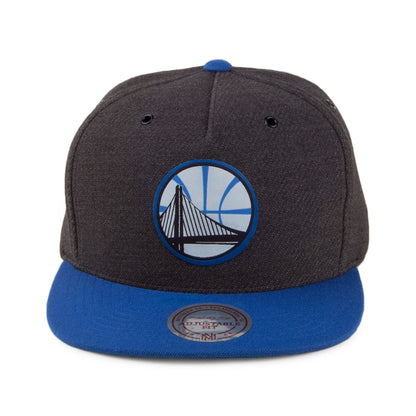 Mitchell & Ness Golden State Warriors Snapback Cap - Woven Reflective - Charcoal-Blue