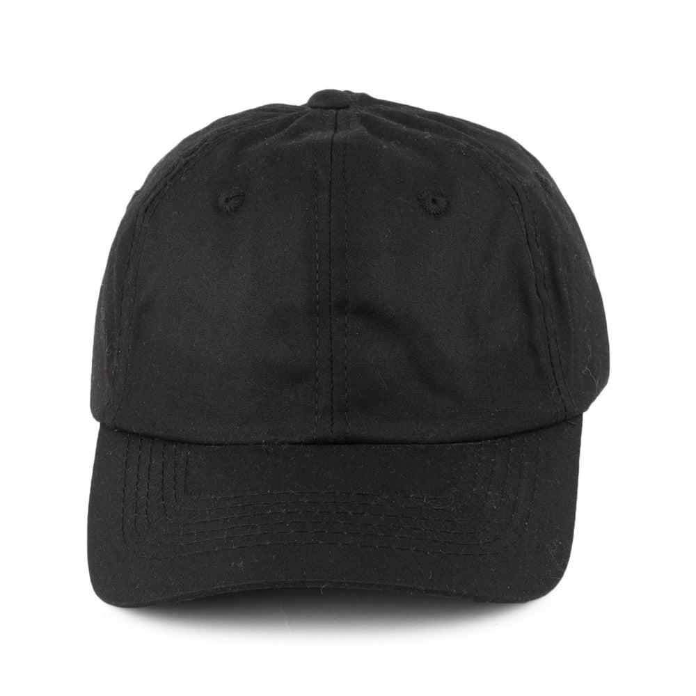 Dorfman Pacific Hats Unstructured Oilcloth Baseball Cap - Black