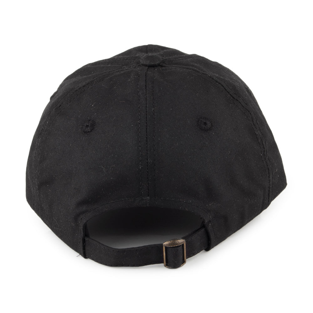 Dorfman Pacific Hats Unstructured Oilcloth Baseball Cap - Black